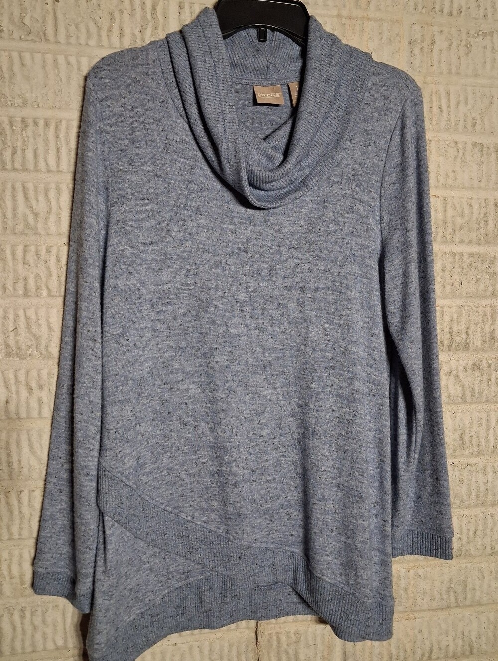 Chico's Light Blue Cowl Neck Sweater